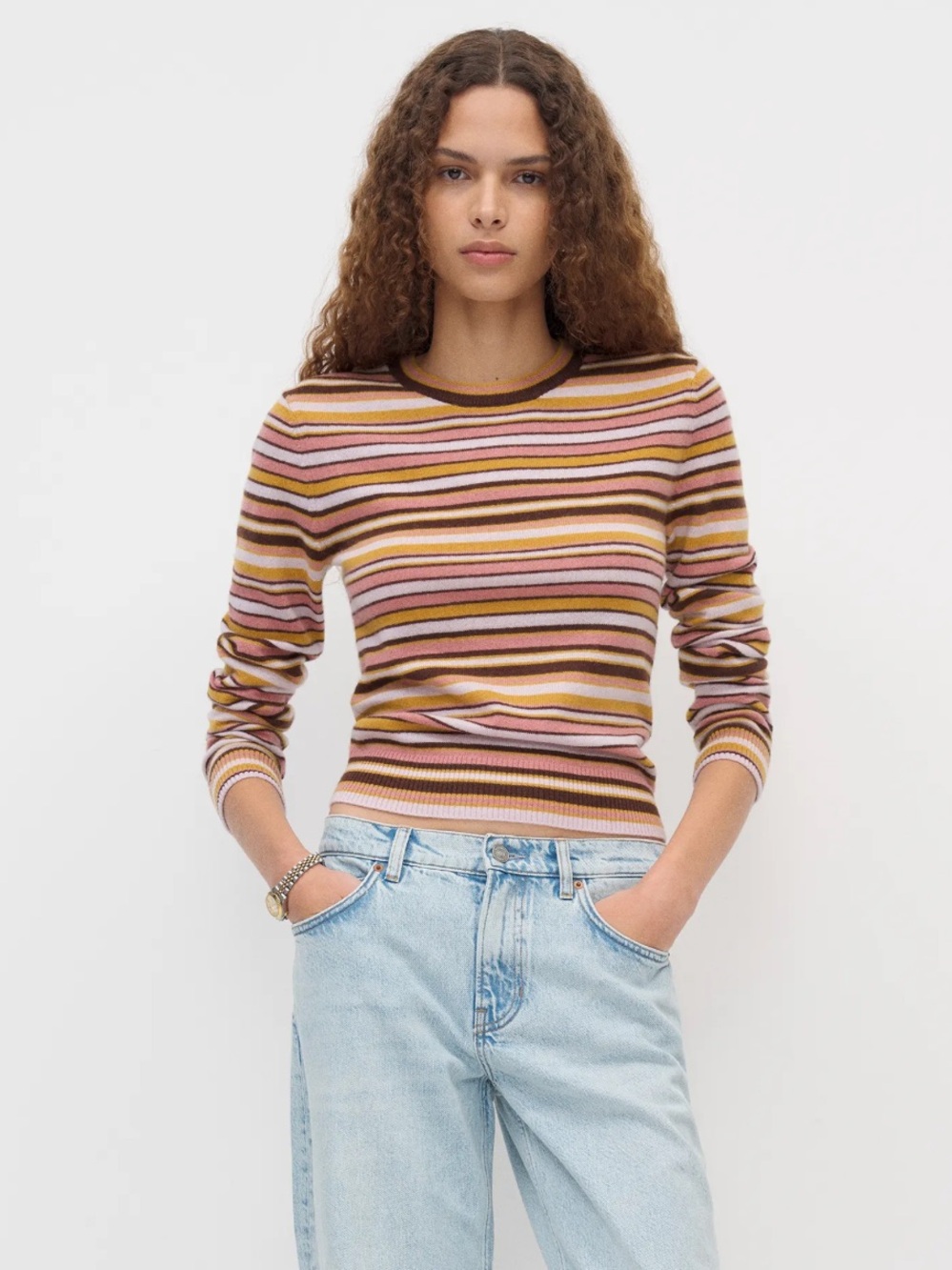 Reformation Lian Cashmere Crew Sweater